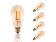 GMY Lighting Antique LED Bulb ST21 4W Vintage Edison Dimmable Amber Light Bulb Lighting Warm White 2200K 4PACK