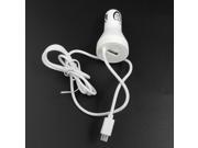 BTY M421 USB Car Charger with DC 5V 2.4A Micro USB Port Fast Charging USB 2.0 Port for iPhone ipad White