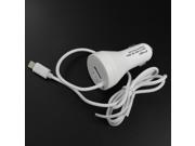BTY M421i USB Car Charger with DC 5V 2.4A Micro USB Port Fast Charging USB 2.0 Port for iPhone ipad White