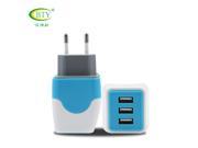 BTY 24W 3A 3 USB SMART AC High Speed Travel Wall Charger with iSmart Technology LED indicator for iPhone iPad Samsung Nexus and More