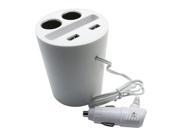Cup Car Charger Holder with 2 USB Charging Ports,2 Sockets Cigarette Lighter for Apple iPhone iPad Android Windows Smartphones Tablets,GPS Navigator and Other D Cup Car Charger Holder with 2 USB Charging Ports,2 Sockets Cigarette Lighter for Apple iPhone iPad Android Windows Smartphones Tablets,GPS Navigator and Other D