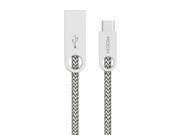 ROCK® 1M 3.3ft USB Type C Round Cable Nylon Braided Zinc Alloy Cable USB C to USB A 2.0 Data Charging Cord for Apple Macbook 12 Inch Nokia N1 Nexus 5x 6p L