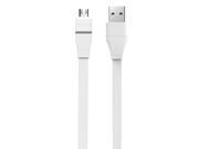 ROCK® Auto disconnect 1M 3.3FT Flat Intelligent LED Fully Charged Indicator Durable Micro USB Sync Charge Data Cable Micro Port USB Cable White