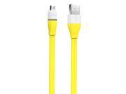ROCK® Auto disconnect 1M 3.3FT Flat Intelligent LED Fully Charged Indicator Durable Micro USB Sync Charge Data Cable Micro Port USB Cable Yellow