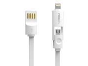 ROCK® 2 in 1 8pin 1M Dual Lightning Cable Micro Port Cable iOS 8.0 And Android Compatible For Apple iPhone 6 Plus iPhone 6 5 5s 5c iPad Air Samsung And Andro