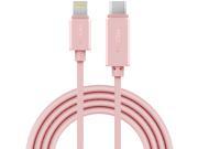ROCK® 3.28ft 1M USB2.0 Type c to Lightning Cable Compatible Mobile Phone Tablet PC Laptop Rosegold