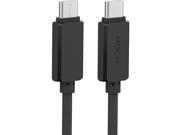 ROCK® 3.28ft 1M USB3.0 Type C to C Cable Data And Charging Cord Cable Compatible Apple Macbook Black