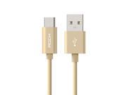 ROCK® C2 5.9 ft 1.8M Type C To A Data And Charging Cord Cable Gold