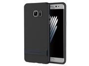 Galaxy Note 7 Case ROCK® [Royce] Black Iron Grey [Ultra Thin][Heavy Duty][Metal Texture Side Buttons][Dual Layered][Slim Fit][Hard PC Soft TPU] For Samsu