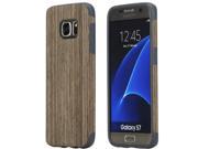 Galaxy S7 Case ROCK® Slim Hybrid TPU Shock Absorption Bumper Wood Case for samsung Galaxy S7
