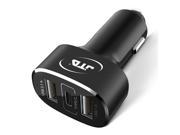 USB Type C Car Charger JTD USB C 5Amp 25W 3 Port USB Rapid Car Charger Adapter with One Fast Charge Type C Port and Two Standard USB A Outputs. Best for iPhone