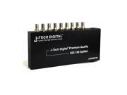 J Tech Digital ® Premium Quality SDI Splitter 1x8 supports SD SDI HD SDI 3G SDI up to 1320 Ft 1 input and 8 outputs