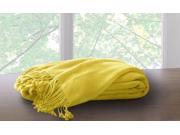 Marcini Bamboo Fiber Cotton Throw Blanket Yellow