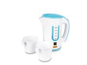 ZZ T368 Dual Voltage Travel Electric Kettle with 0.5 Liter Water Tank Capacity 1000 Watt Blue