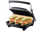 ZZ S677 Gourmet Grill Panini and Sandwich Press with Large Cooking Surface 1500W Silver
