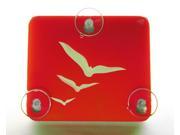 Toll Transponder Holder for I Pass Fastrak and old new EZ Pass 3 Point Mount Birds Flying Red