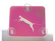 Toll Transponder Holder for I Pass Fastrak and old new EZ Pass 3 Point Mount Cat Running Pink
