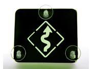 Toll Transponder Holder for I Pass Fastrak and old new EZ Pass 3 Point Mount Twisty Road Sign Black