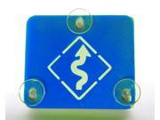 Toll Transponder Holder for I Pass Fastrak and old new EZ Pass 3 Point Mount Twisty Road Sign Blue