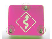 Toll Transponder Holder for I Pass Fastrak and old new EZ Pass 3 Point Mount Twisty Road Sign Pink