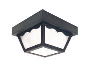 Decorative Outdoor Century Collection Fixture Black Frosted Lens