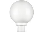 Sunlite 10 Outdoor Twist Lock Globe Post Fixture White White Lens 3 Post Mount not included