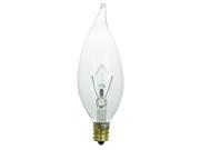 Sunlite Incandescent 40 Watt Petite Chandelier 388 Lumens Clear Light Bulb