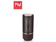 Nutek BT 2200BL BWN Brown Portable BLUETOOTH Speaker Rechargeable Li on Battery 2400 mAh 2.1 Bluetooth USB TF Card FM Radio AUX In Color Brown with LED Light Po