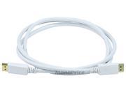 10 Pack Monoprice 6ft 28AWG DisplayPort Cable White