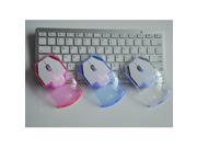 2.4GHz Wireless Optical Mouse Unique Ultra Thin Transparent Style Wireless Mouse Fashion Colorful Luminous Mouse