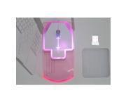 2.4GHz Wireless Optical Mouse Unique Ultra Thin Transparent Style Wireless Mouse Fashion Colorful Luminous Mouse
