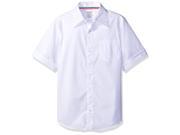 FRENCH TOAST Boys Short Sleeve White Pinpoint Cotton Blend Dress Shirt