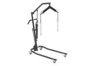 Hydraulic Patient Lift with Six Point Cradle 3 Casters Silver Vein