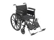 Drive Medical Cruiser X4 Wheelchair with Full Arms Elevating Leg Rests 18 in Seat Model cx418adfa elr