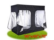 96 x48 x78 Indoor Grow Tent Room Reflective Mylar Hydroponic Non Toxic Hut