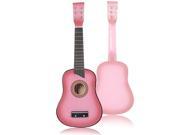 25 Beginners Kids Acoustic Guitar 6 String with Pick Children Kids Gift Pink