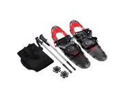 27 RED All Terrain Sports Snowshoes Walking Poles Free Carrying Bag