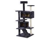 Cat Tree Tower Condo Furniture Scratch Post Kitty Pet House Play Gray