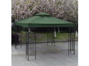 10 X 10 Gazebo Top Cover Patio Canopy Replacement 2 Tier Beige