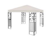 10 X 10 Gazebo Top Cover Patio Canopy Replacement 1 Tier Beige