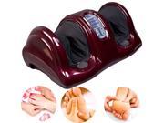 Shiatsu Foot Massager Kneading and Rolling Leg Calf Ankle w Remote Red Burgundy