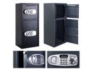 Double Door Digital Safe Depository Drop Box Safes Cash Office Security Lock