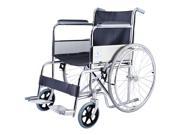 24 Lightweight Foldable Folding Wheelchair w Footrest FDA Approved