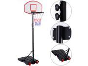 Adjustable Basketball Hoop System Stand Kid Indoor Outdoor Net Goal w Wheels