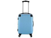 20 Expandable ABS Carry On Luggage Travel Bag Trolley Suitcase Blue
