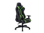 Executive Racing Style High Back Reclining Chair Gaming Chair Office Computer Black Green