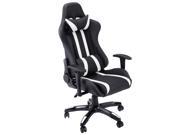 Executive Racing Style High Back Reclining Chair Gaming Chair Office Computer Black White