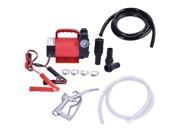Portable 12V 10 GPM Electric Diesel Oil and Fuel Transfer Extractor Pump Set Kit