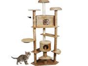 Beige 80 Cat Tree Condo Furniture Scratch Post Pet House