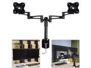 Dual LCD Monitor Arms Fully Adjustable Desk Mount Stand 2 Screen upto 25